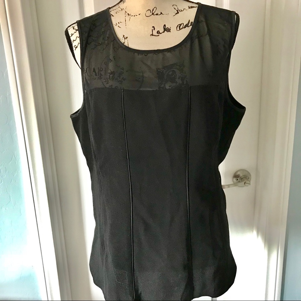 Ann Taylor Black Blouse NWT Large